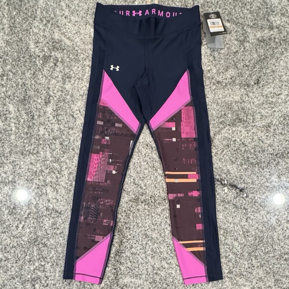 NEW-UA / Under Armour HeatGear-Compression Leggings-Womens Small/22”-GYM Fitness